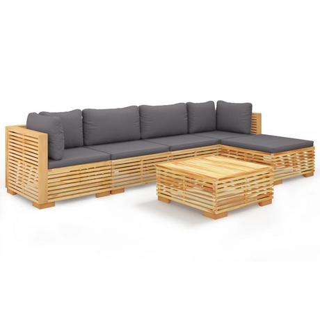 VidaXL set divani da giardino Teak riciclato  