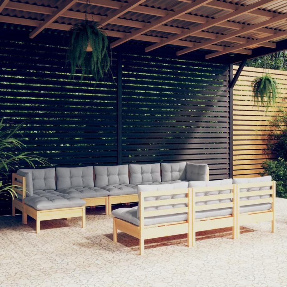 VidaXL set salotto da giardino Legno di pino  