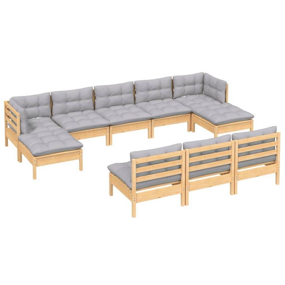VidaXL set salotto da giardino Legno di pino  