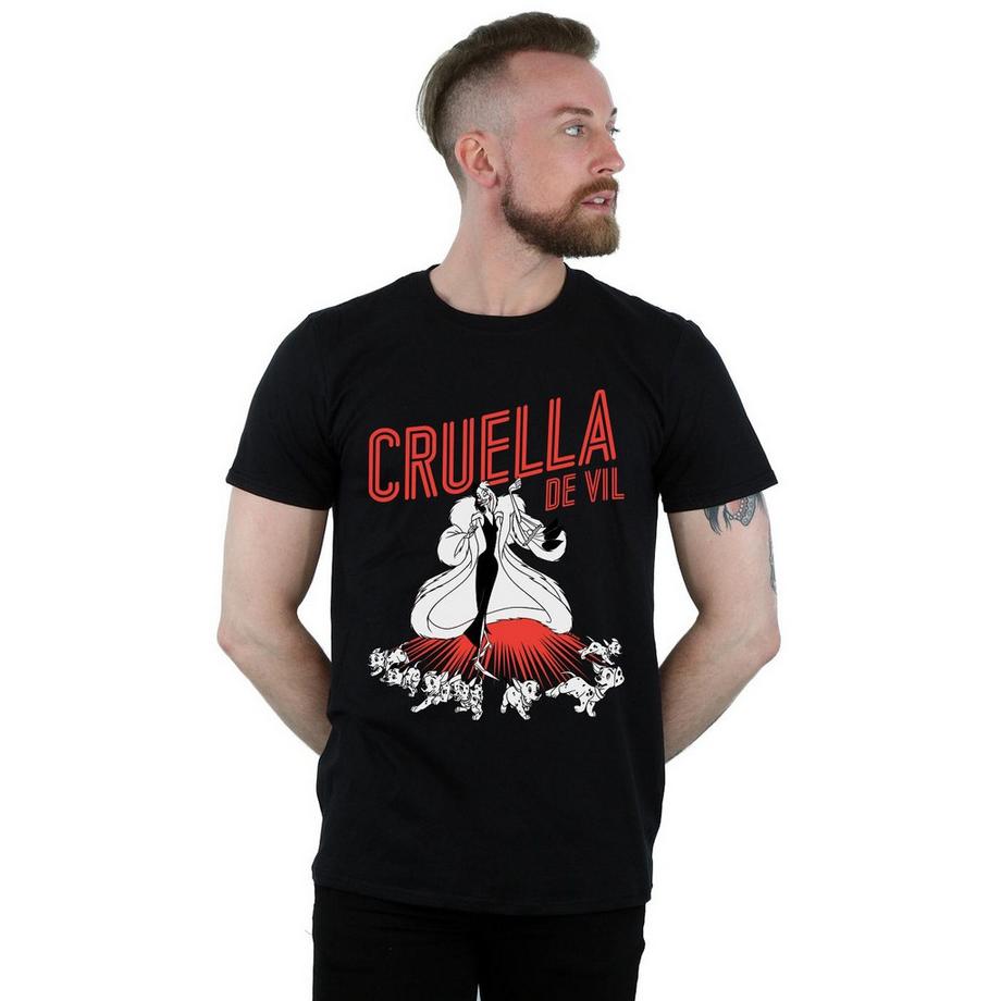 Disney Cruella De Vil T-Shirt Stampata  