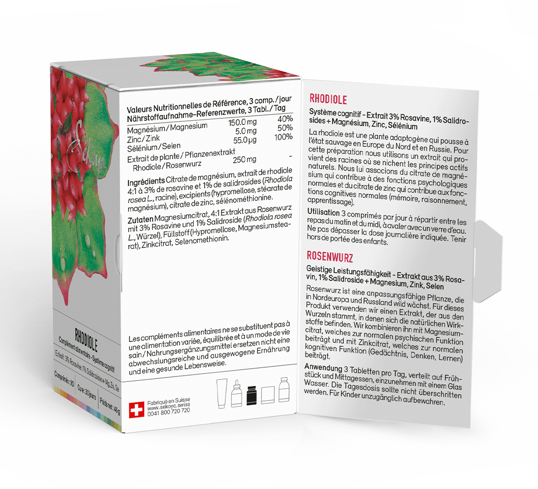 Sekoya Swiss  Rosenwurz | Rhodiola Rosea | Gegen Stress 