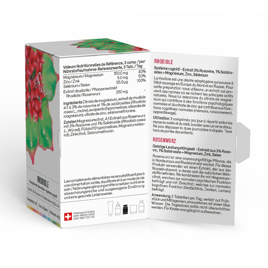 Sekoya Swiss  Rosenwurz | Rhodiola Rosea | Gegen Stress 