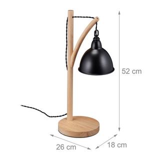 B2X Lampe de table en bois et métal  