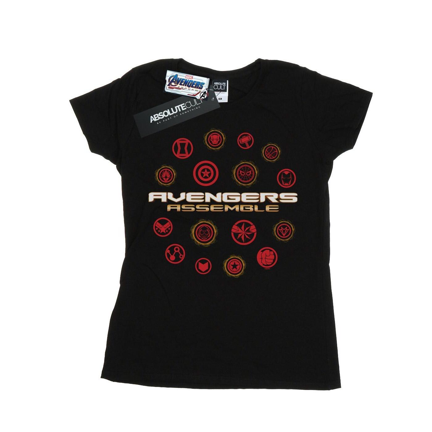 Image of Avengers Endgame Avengers Assemble Tshirt Damen Schwarz XXL