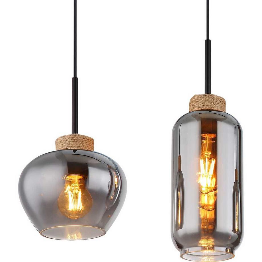 mutoni light Suspension Matt Métal noir mat 4xE27 120  