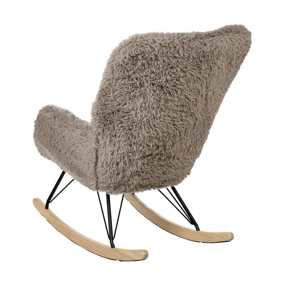 Beliani Schaukelsessel aus Webpelz Landhausstil AKRA  