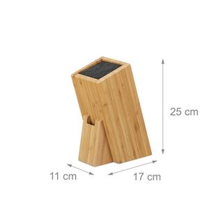 B2X Ceppo portacoltelli in bambù con cannuccia  