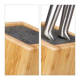 B2X Ceppo portacoltelli in bambù con cannuccia  