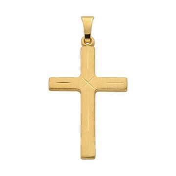 Pendentif croix en or jaune 750, 29x16mm