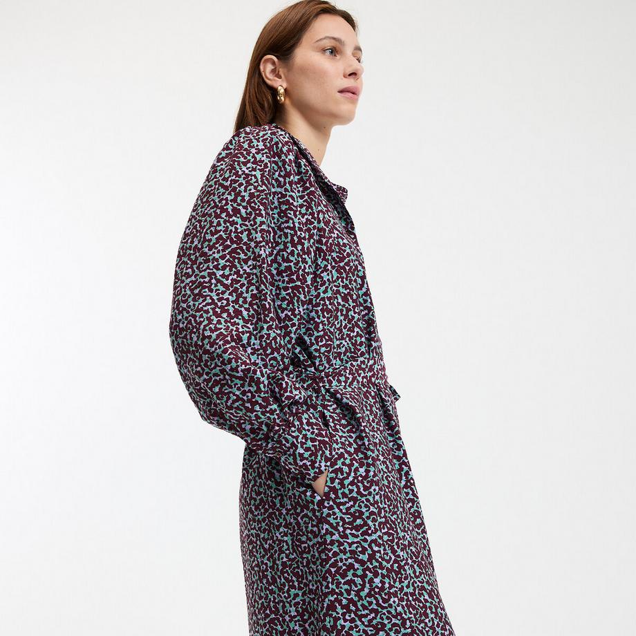 La Redoute Collections Abito lungo svasato con cintura da annodare  