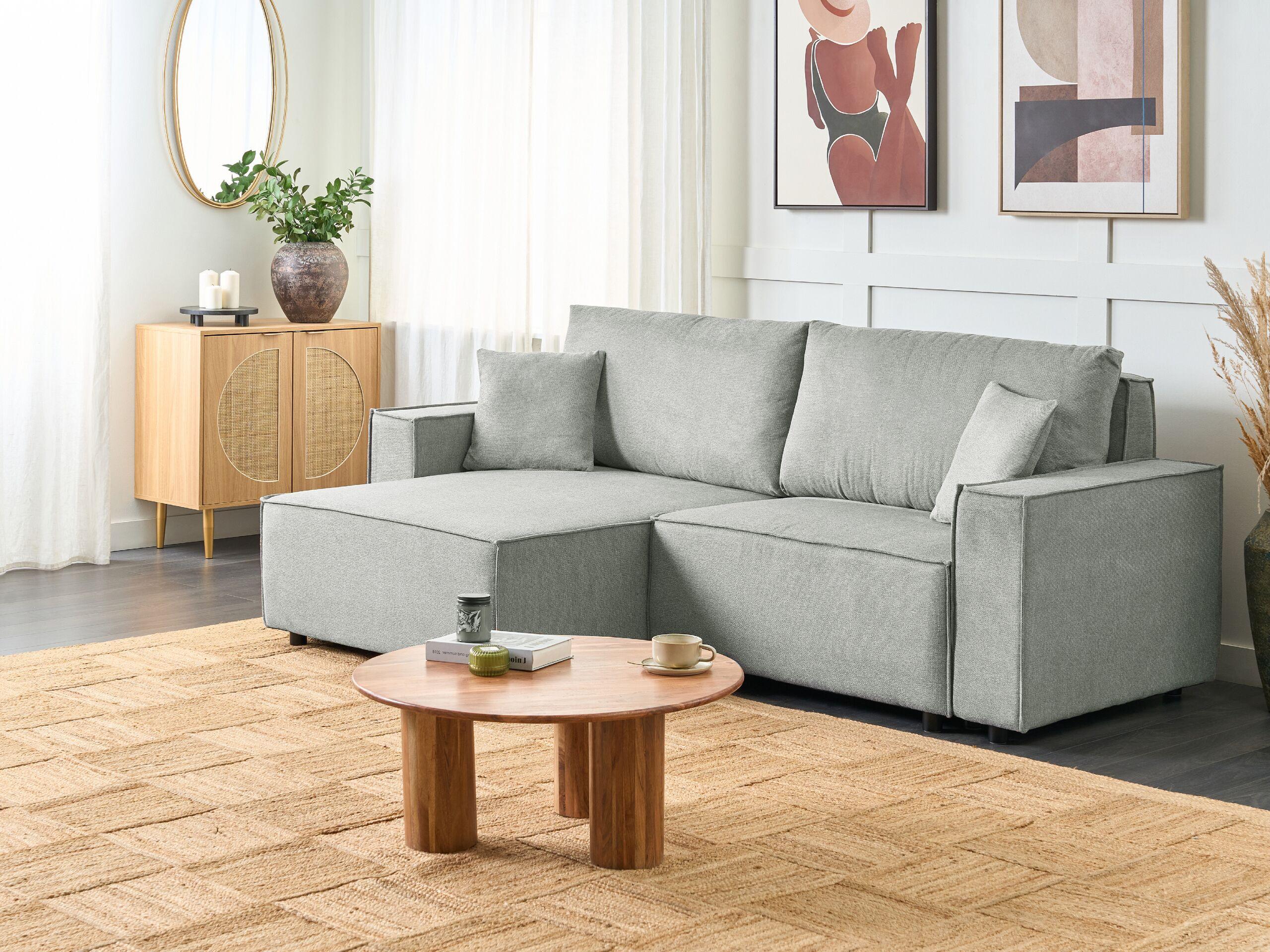 Beliani Ecksofa aus Polyester Minimalistisch KARILA  