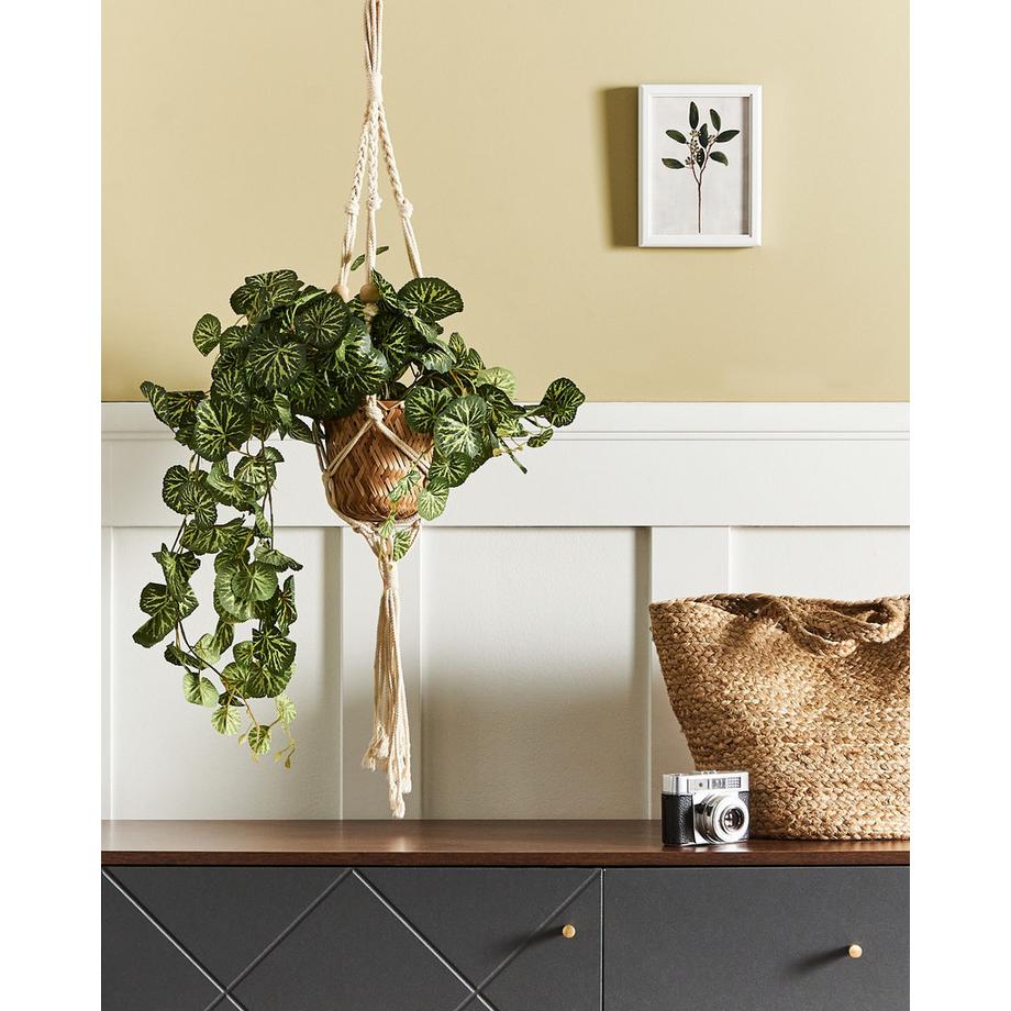 Beliani Pianta artificiale sospesa in vaso en Materiale sintetico  STRAWBERRY BEGONIA  