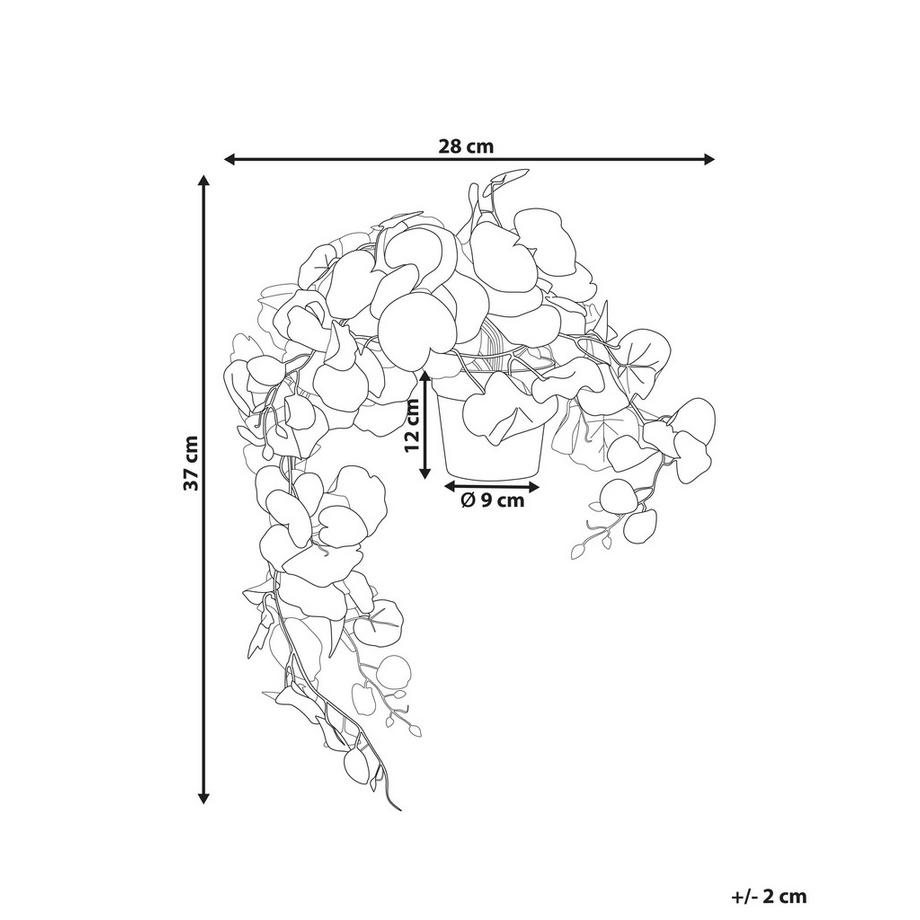 Beliani Pianta artificiale sospesa in vaso en Materiale sintetico  STRAWBERRY BEGONIA  