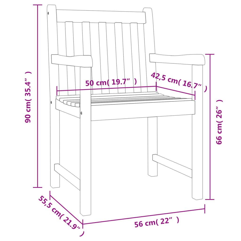 VidaXL Gartenstuhl akazienholz  