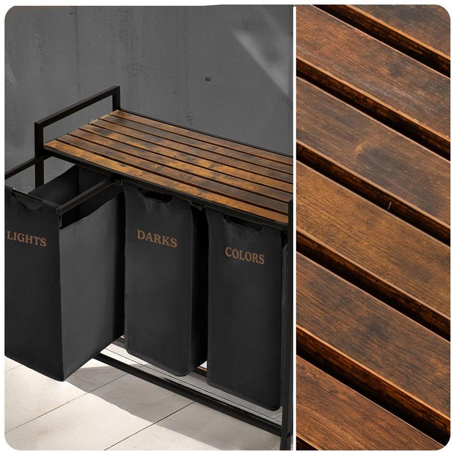 B2X Wäschekorb, 3 Fächer  