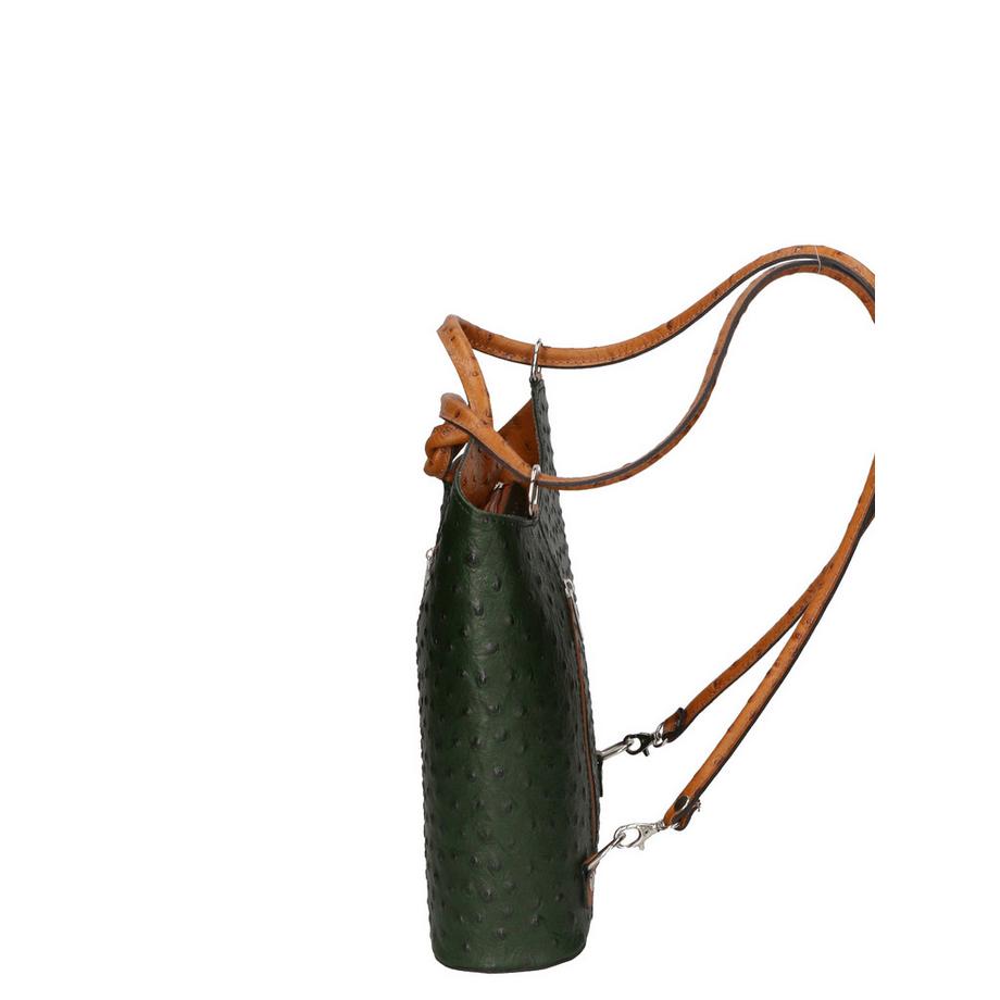 Gave Lux Sac à dos convertible en cuir imprimé autruche  