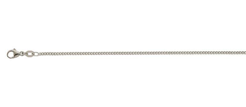 MUAU Schmuck  Collier Panzer Weissgold 750, 1.7mm, 55cm 