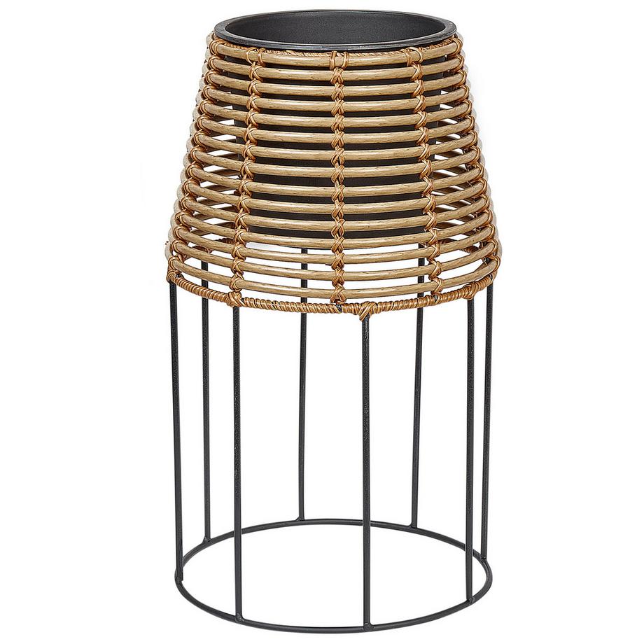 Beliani Set di 2 vasi rialzati per piante en Rattan sintetico  BORAGO  