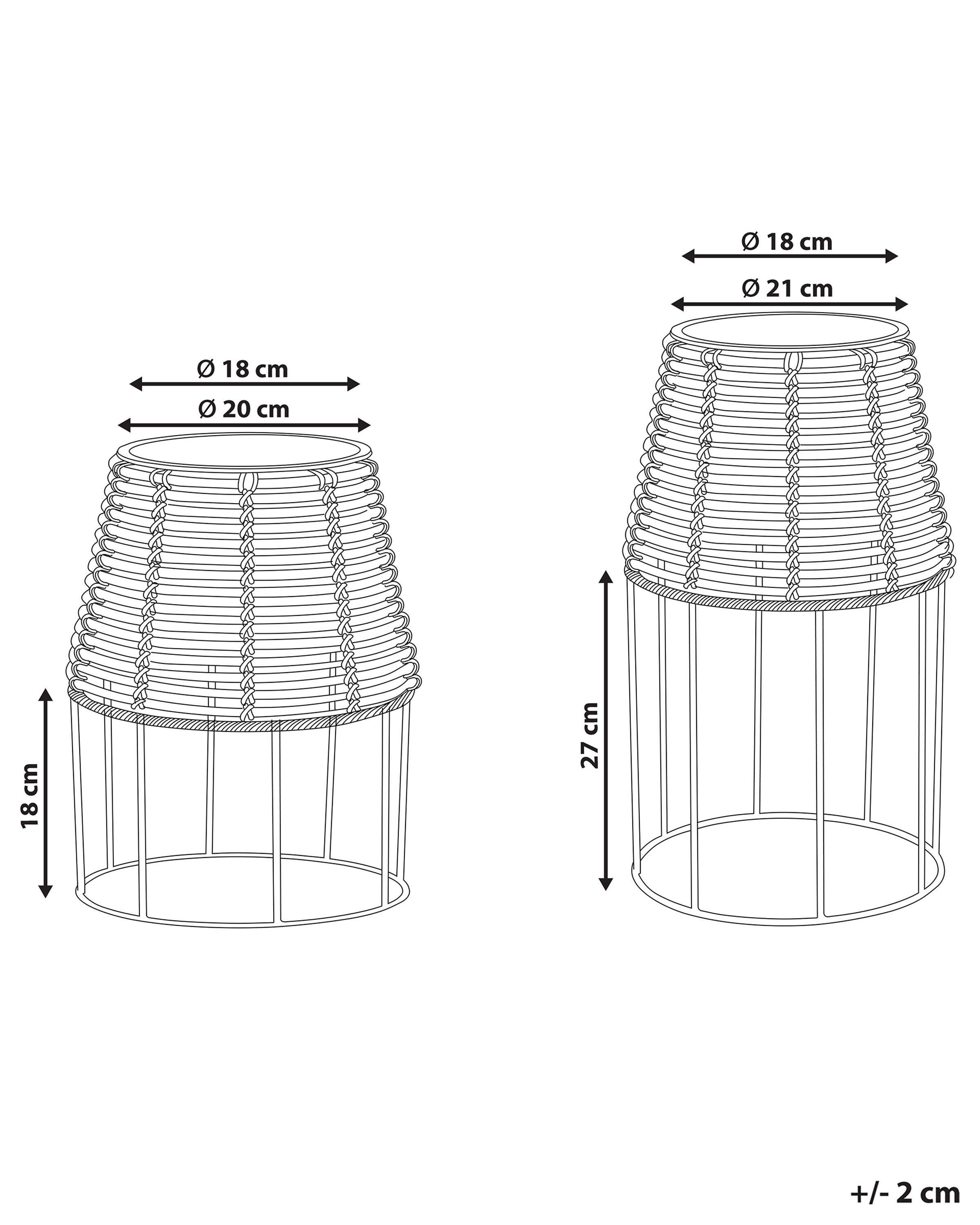 Beliani Lot de 2 pots de fleurs en Polyrotin Rustique BORAGO  