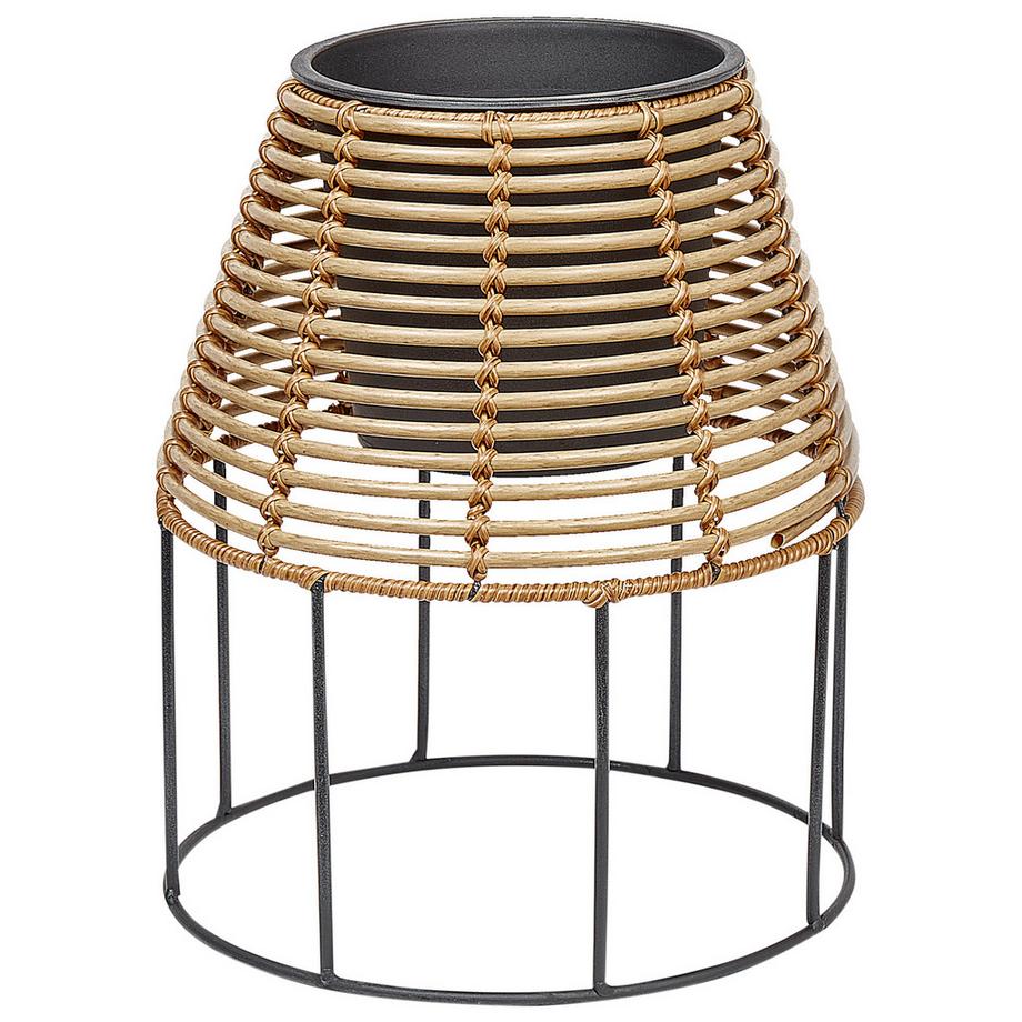 Beliani Set di 2 vasi rialzati per piante en Rattan sintetico  BORAGO  