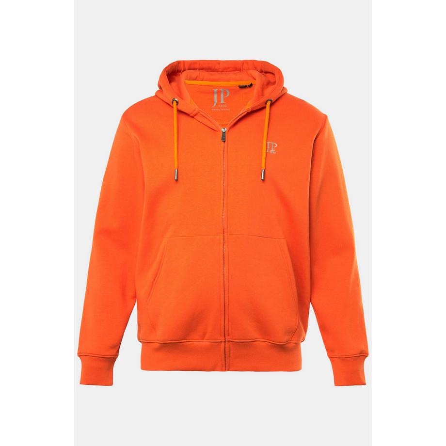 JP1880 Hoodiejacke mit Reissverschluss und Kängurutasche  