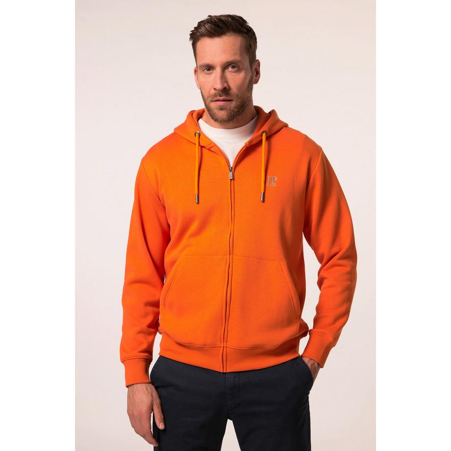 JP1880 Hoodiejacke mit Reissverschluss und Kängurutasche  