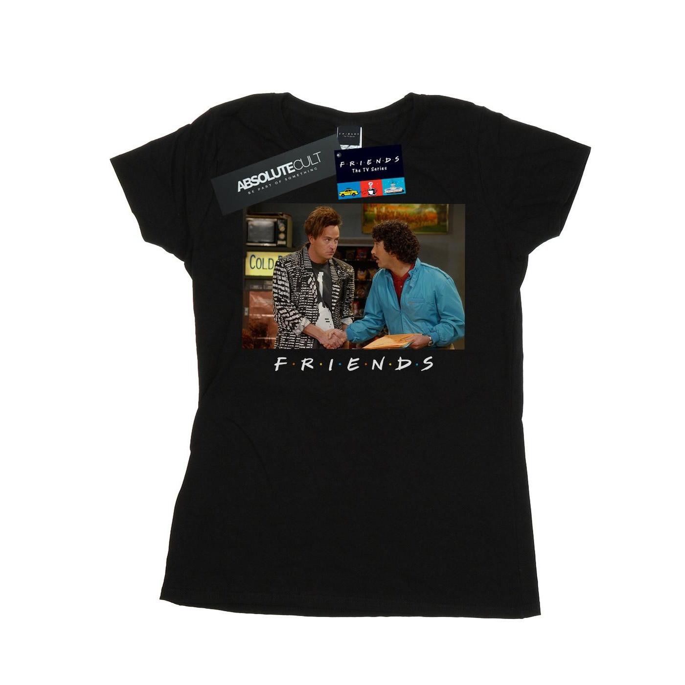 Image of Ross And Chandler Handshake Tshirt Damen Schwarz XL