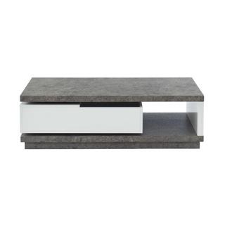 Vente-unique Table basse FLAVIAN coffre de rangements pivotant MDF laqué plateau effet béton  