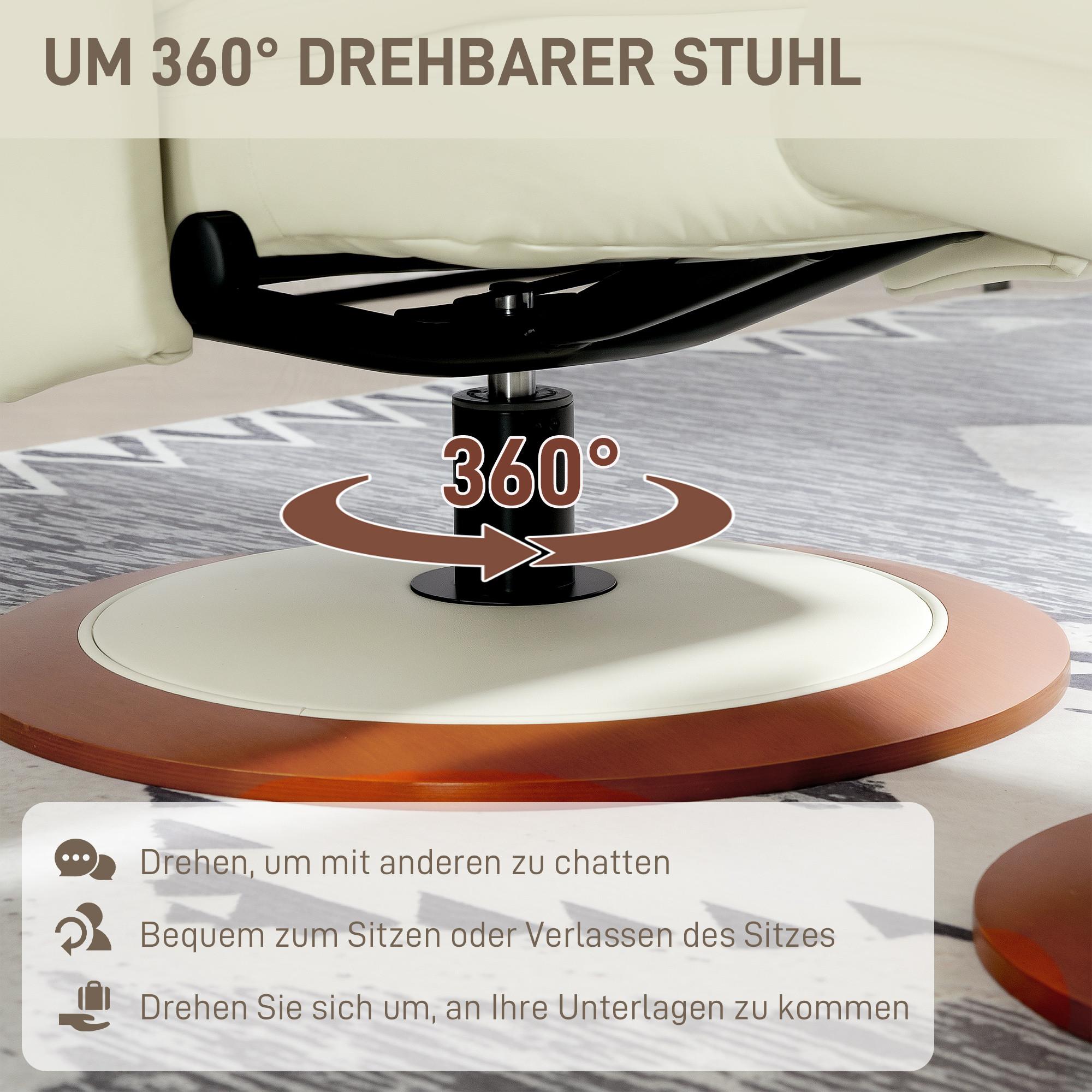 HOMCOM Relaxsessel mit Hocker  