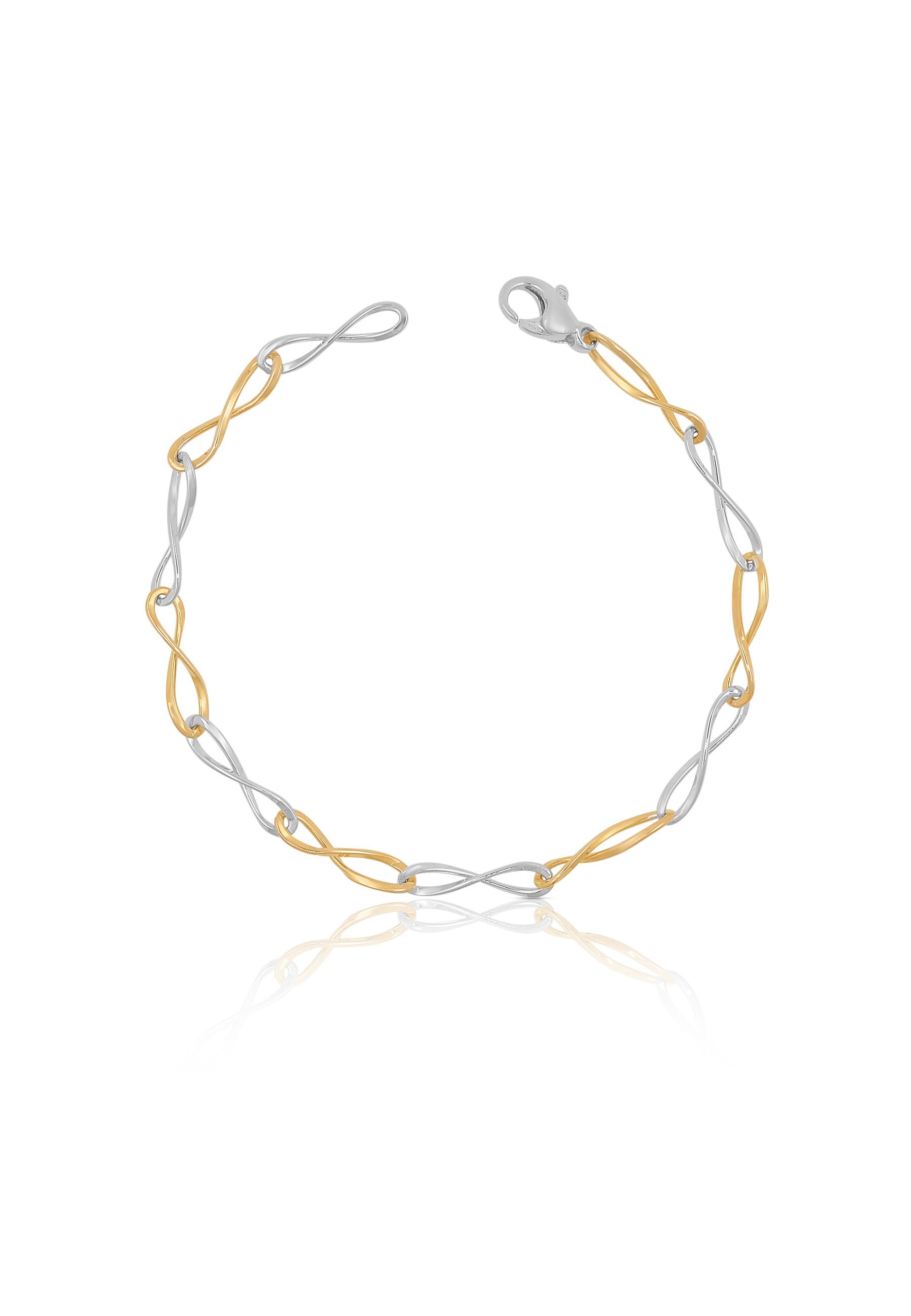 MUAU Schmuck  Bracelet Fantasie Bicolor Weiss-/Rotgold 750, 4.2mm, 19cm 