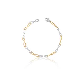 MUAU Schmuck  Bracelet Fantasie Bicolor Weiss-/Rotgold 750, 4.2mm, 19cm 