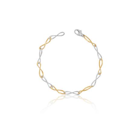 MUAU Schmuck  Bracelet Fantasie Bicolor Weiss-/Rotgold 750, 4.2mm, 19cm 