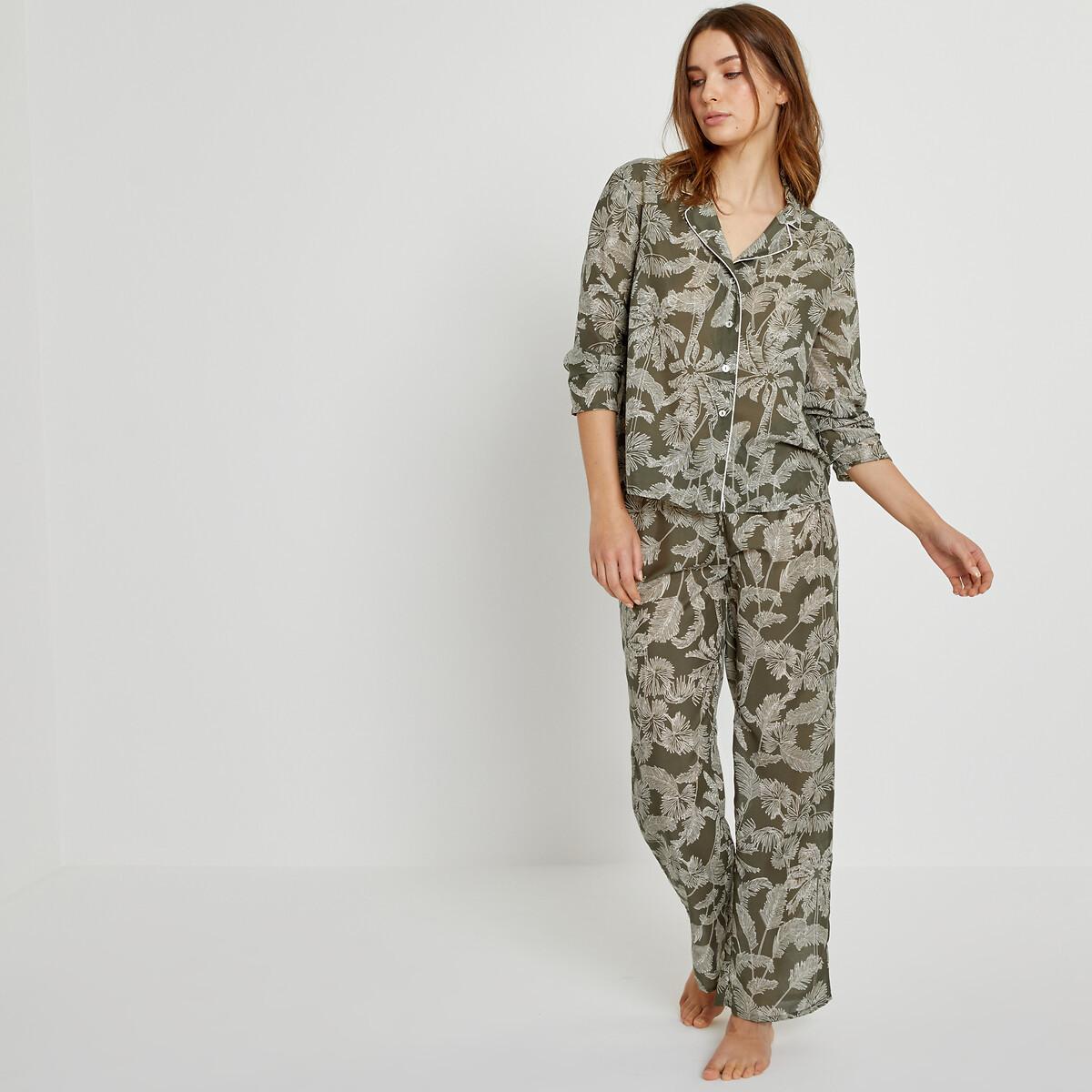 Image of Bedruckter Pyjama Im Retro-stil Damen Weiss Bedruckt 38