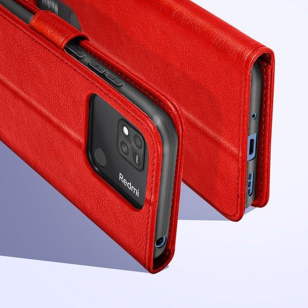 Avizar  Étui Xiaomi Redmi 10A Folio Rouge 