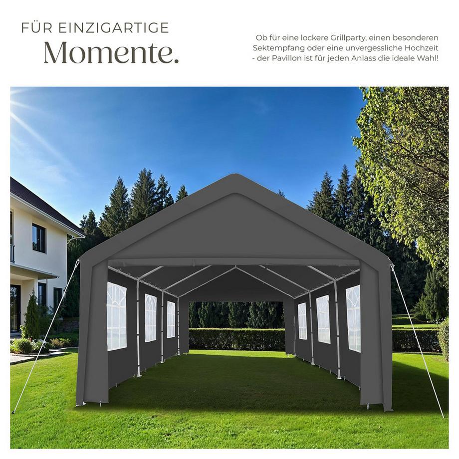 Tectake Pavillon Jasko 6 x 4 m wasserdicht  