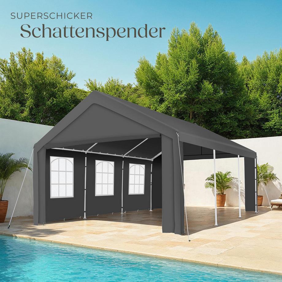 Tectake Pavillon Jasko 6 x 4 m wasserdicht  