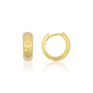 MUAU Schmuck  Creolen Gelbgold 750 U-Profil Scharnier 15x5mm 