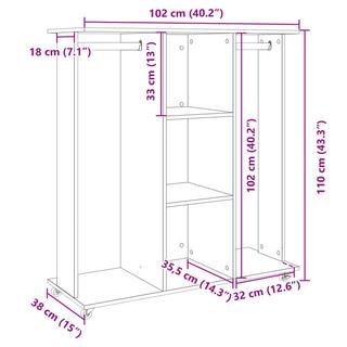 VidaXL  Kleiderschrank holzwerkstoff 