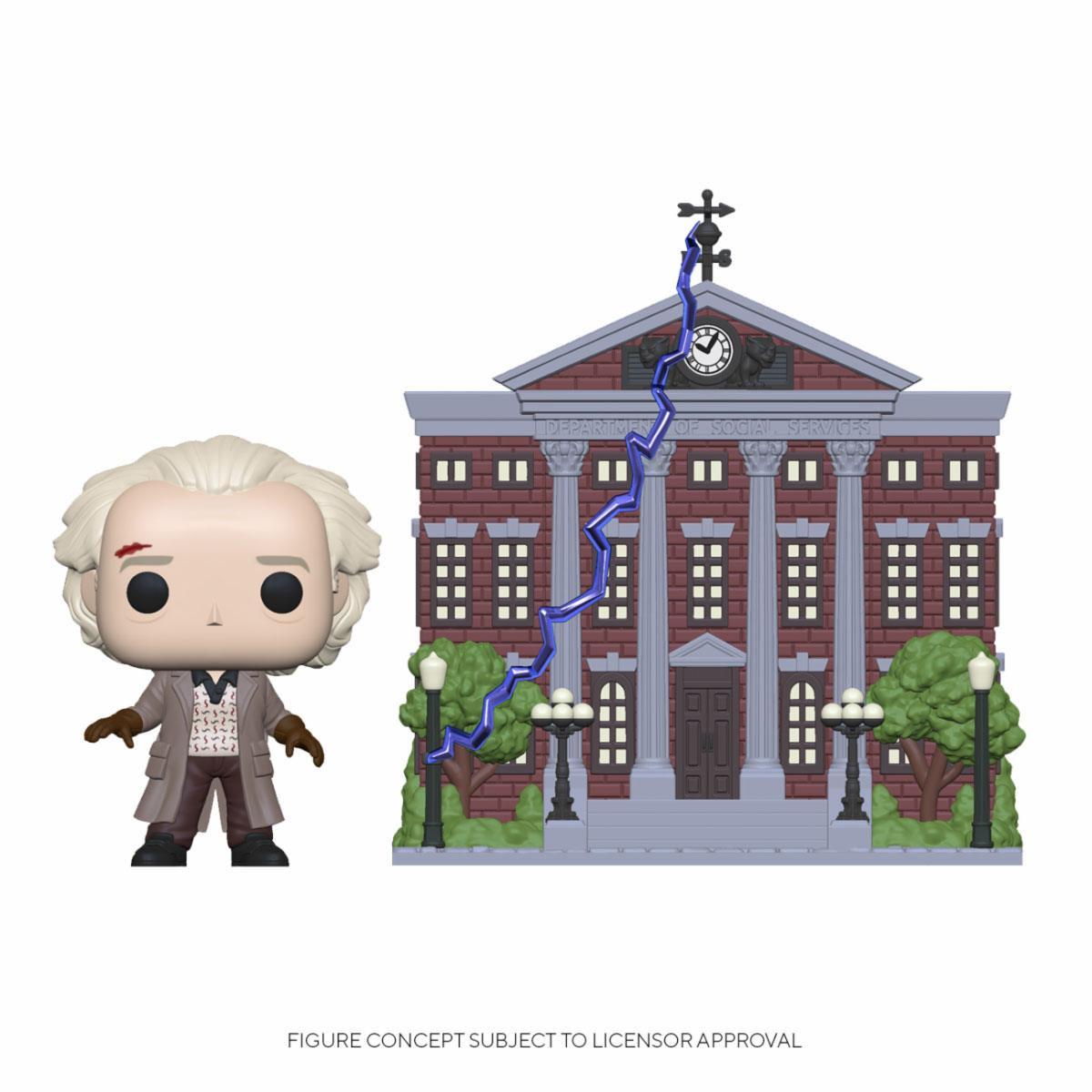 Image of Zurück in die Zukunft POP! Town Vinyl Figur Doc w/Clock Tower