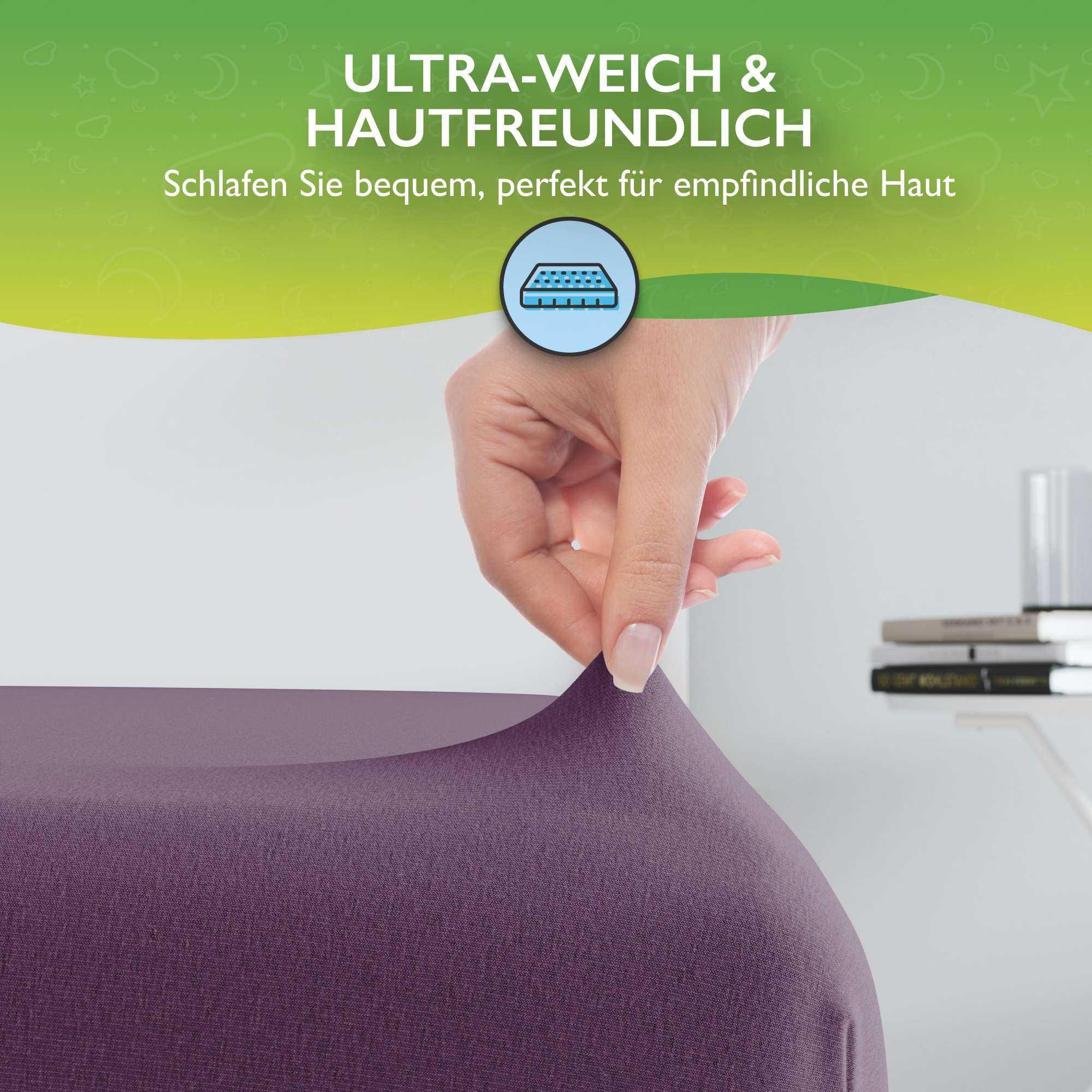 etérea Himmlische Qualität Topper Drap housse Comfort Jersey  