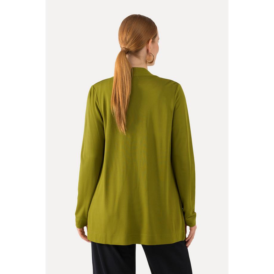 Ulla Popken Veste Slinky Coupe Ouverte Col Châle Manches Longues  