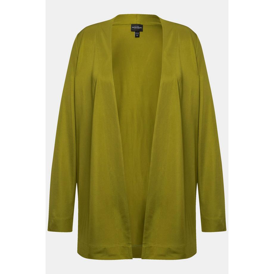 Ulla Popken Veste Slinky Coupe Ouverte Col Châle Manches Longues  