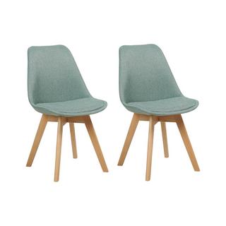 Beliani Lot de 2 chaises de salle à manger en Tissu Moderne DAKOTA II  