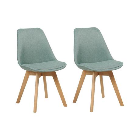 Beliani Lot de 2 chaises de salle à manger en Tissu Moderne DAKOTA II  