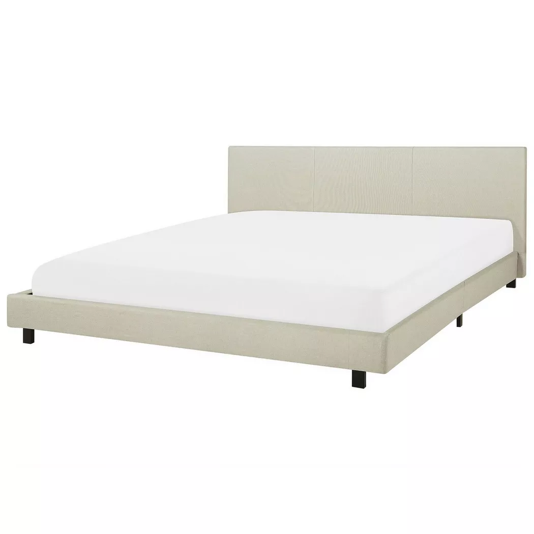 Beliani - Wasserbett aus Stoff  ALBI, Perle