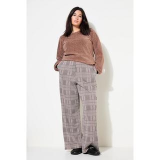 Studio Untold  Pantalon à carreaux, coupe Wide Legs, taille élastique 