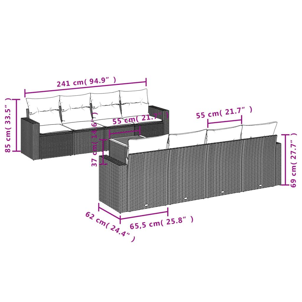 VidaXL Garten sofagarnitur poly-rattan  