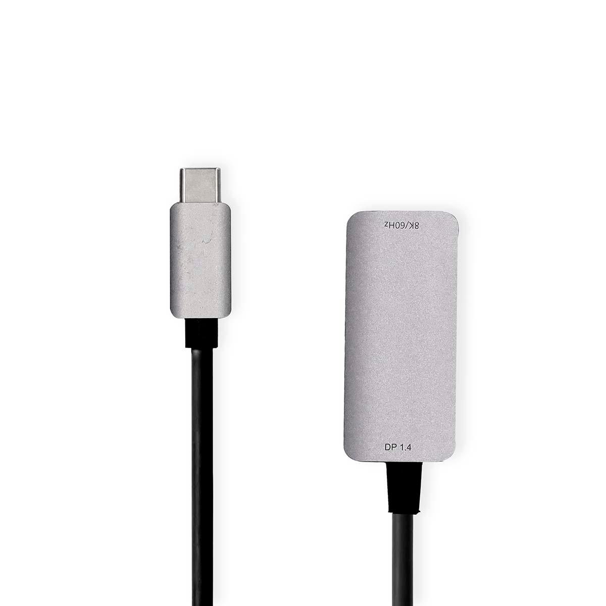 Nedis  USB-C™-Adapter | USB 3.2 Gen 1 | USB-C™-Stecker | HDMI™-Ausgang | 8K@60Hz | 0,20m | Rund | Vernickelt | PVC | Schwarz | Kasten 