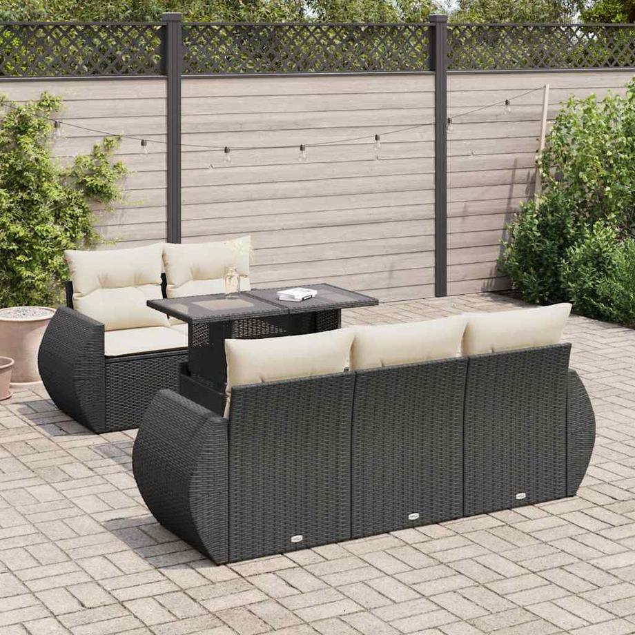 VidaXL Ensemble de canapés de jardin rotin synthétique  