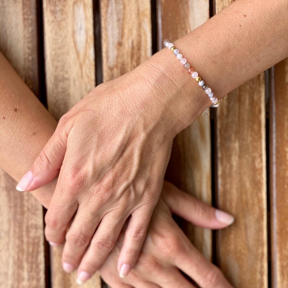 Balibay  Relina  Armband mit Rosequarz & Achat 